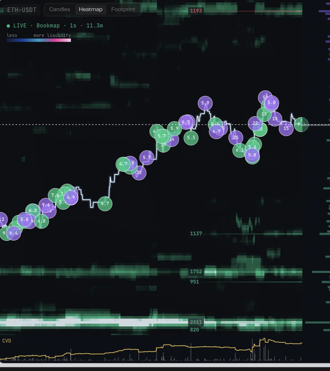 Liquidity heatmap